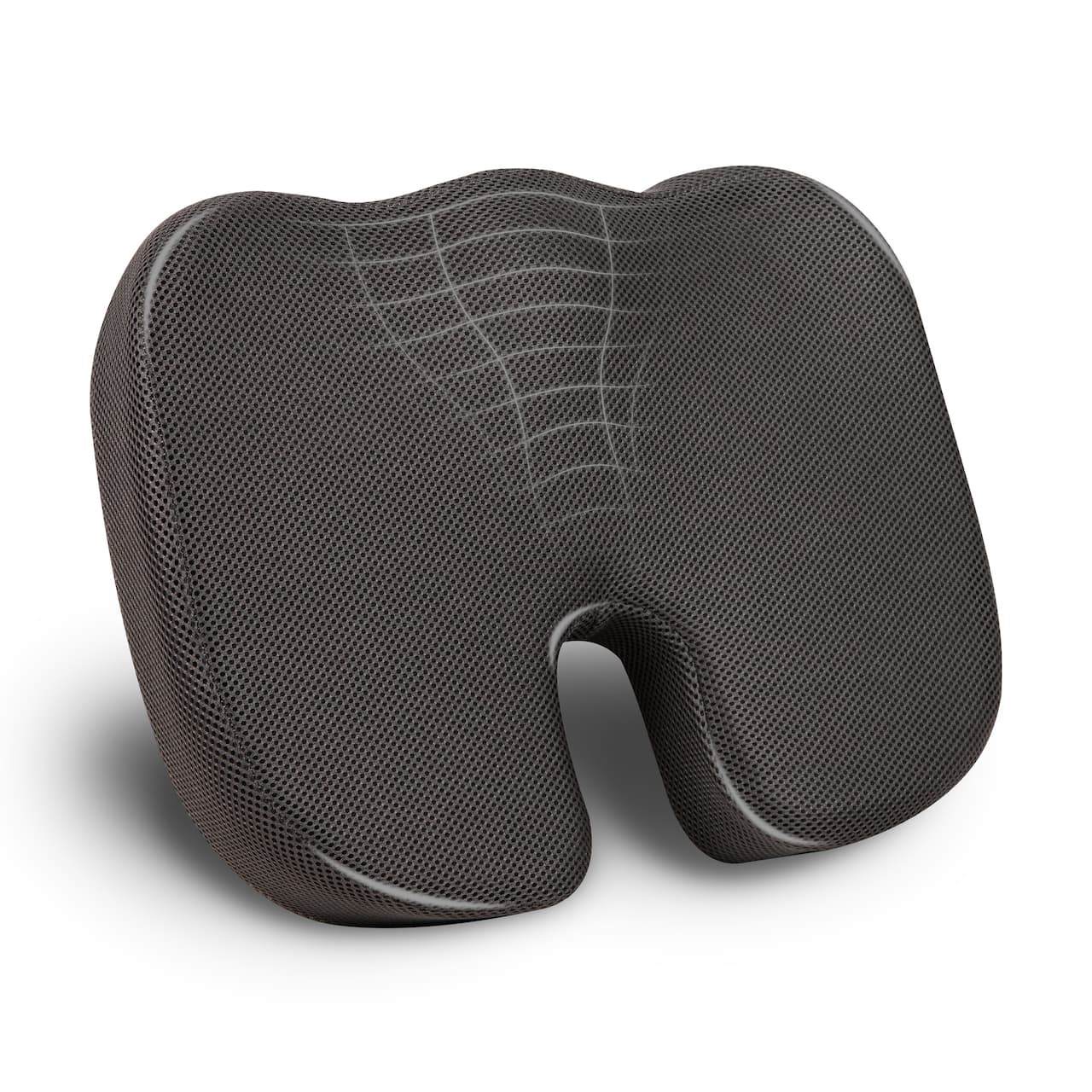 Mind Reader Memory Foam Seat Cushion with Air-Cloud Technology, Gray
